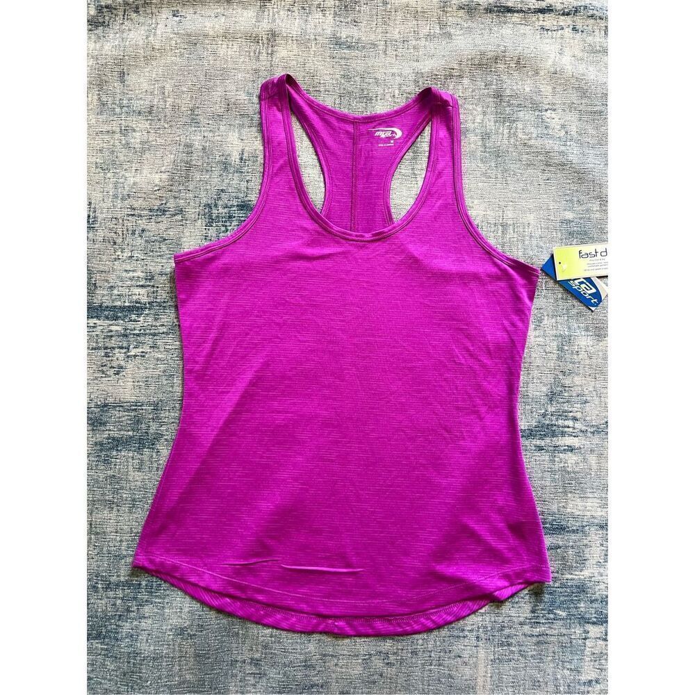 NWT! MTA Sport Fuchsia Performance Racerback Tank Top Medium